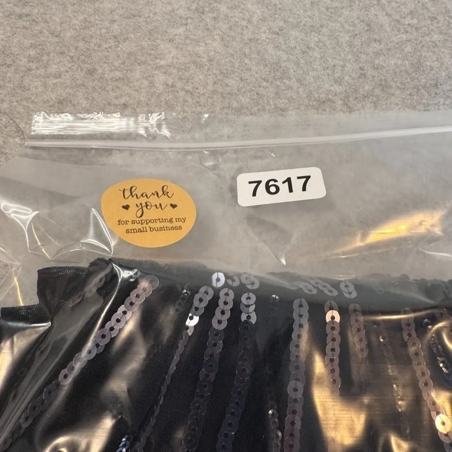 Vintage Y2K Express Whimsigoth Fairy Dress Womens Small Black Sequin Festive - Image 14