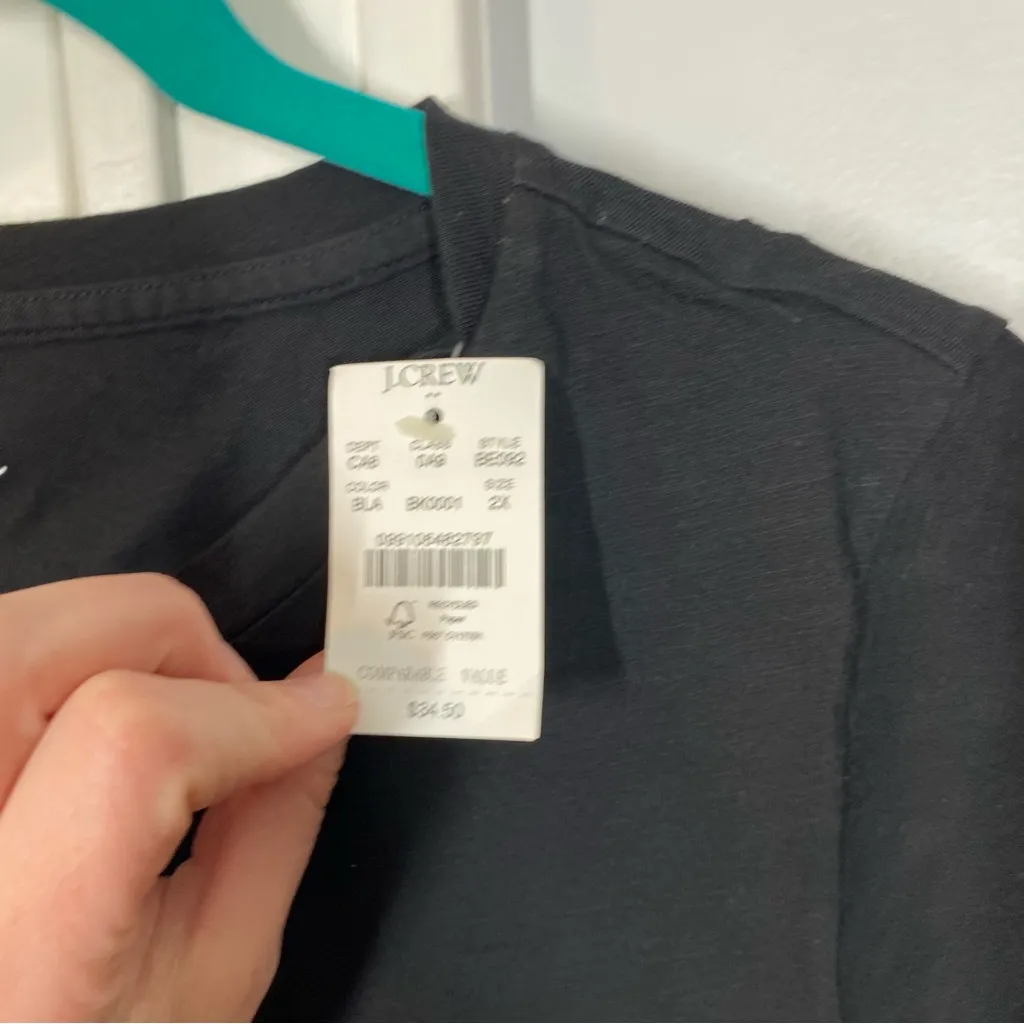J.Crew factory Vintage slub cotton‎ crewneck tee in black size 2xl - Image 4