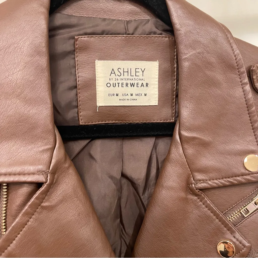 Ashley By 26 International Women's Chocolate Leather Jacket - Image 2