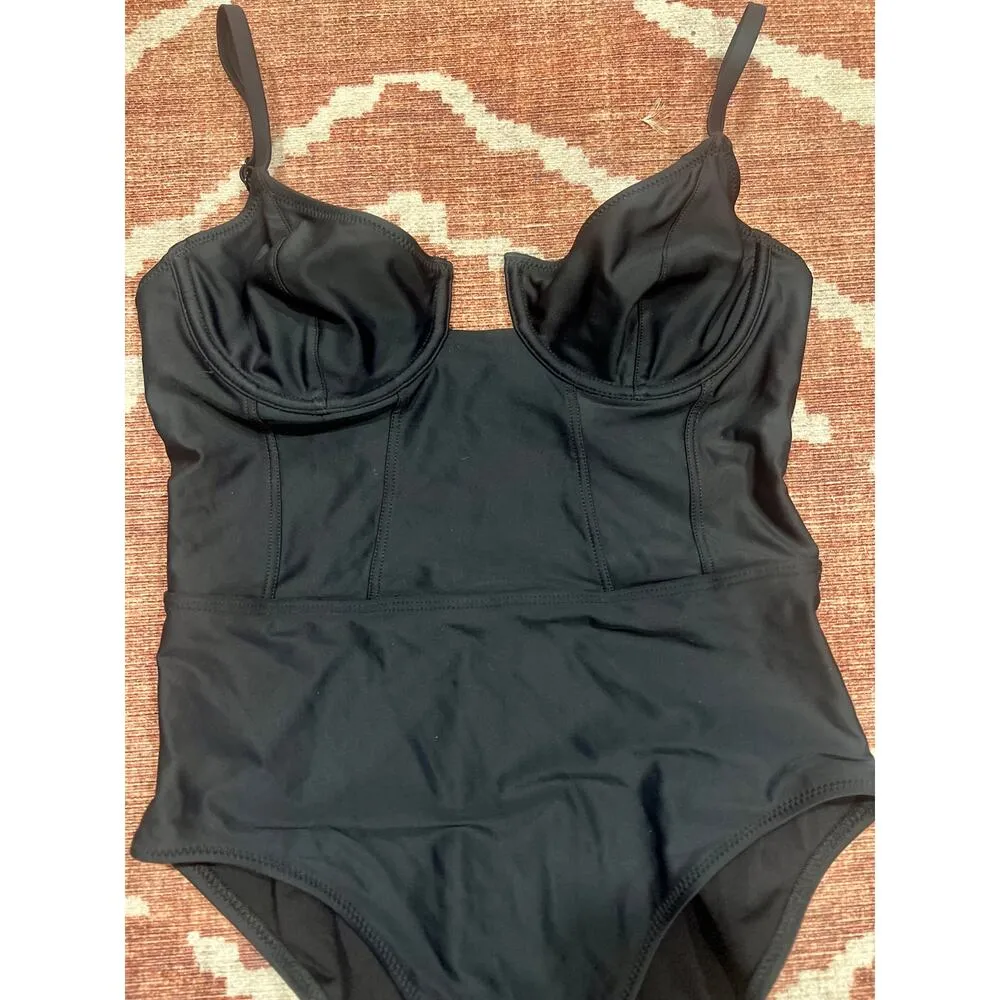 Solid & Striped The Veronica One-Piece Swimsuit Black Size S - Image 4