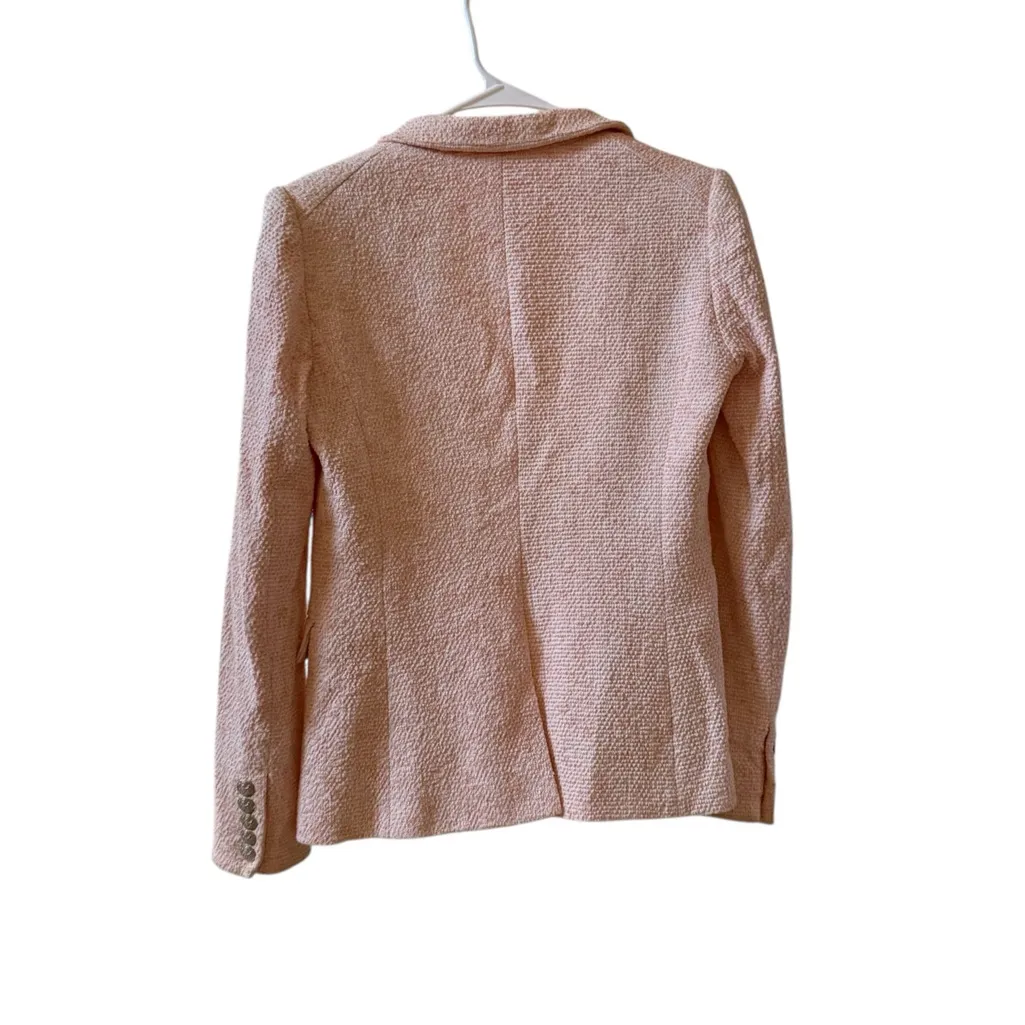 VERONICA BEARD Barton Tweed Dickey Jacket in Pink Sz 6 - Image 5