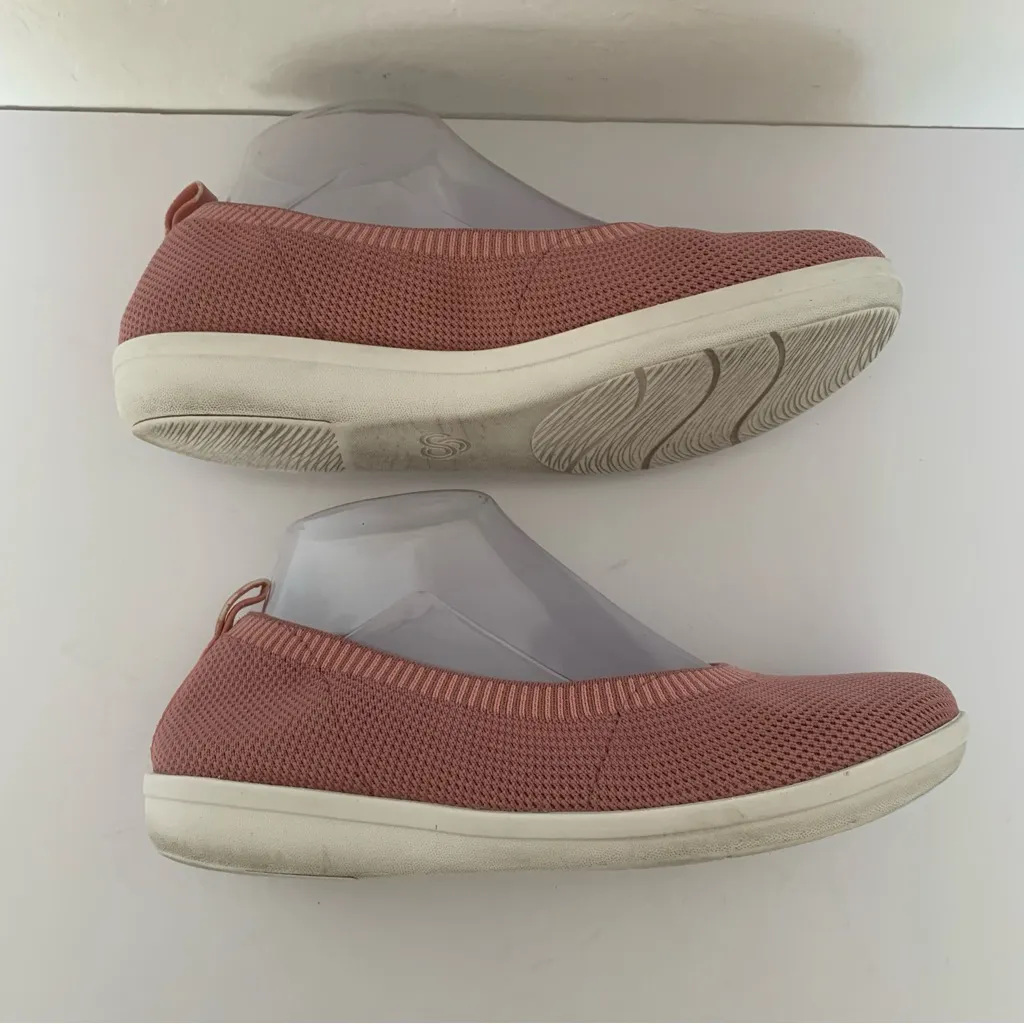 Clarks Cloudsteppers Ayla Paige Mauve Knit Slip On Flats Size 8M - Image 8
