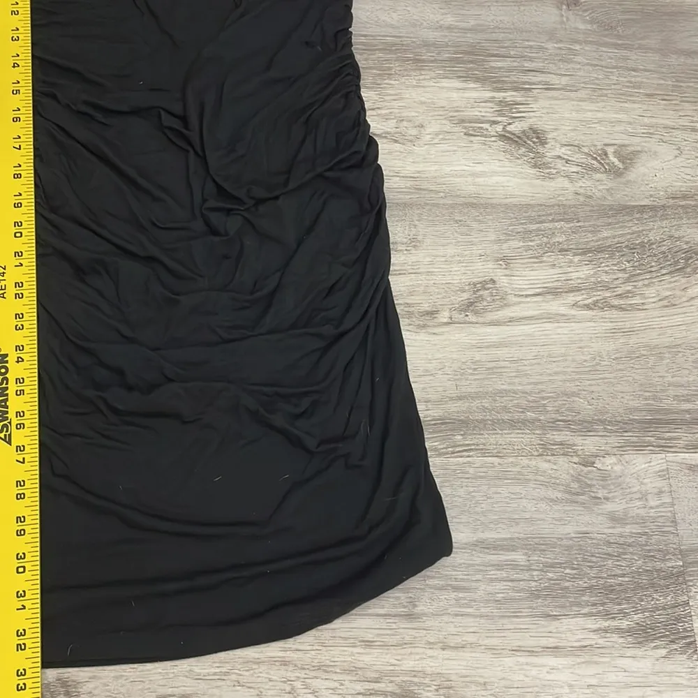 NWT Smallshow Black Ruched Sides Short Sleeve Knee Length Maternity Dress Small - Image 10