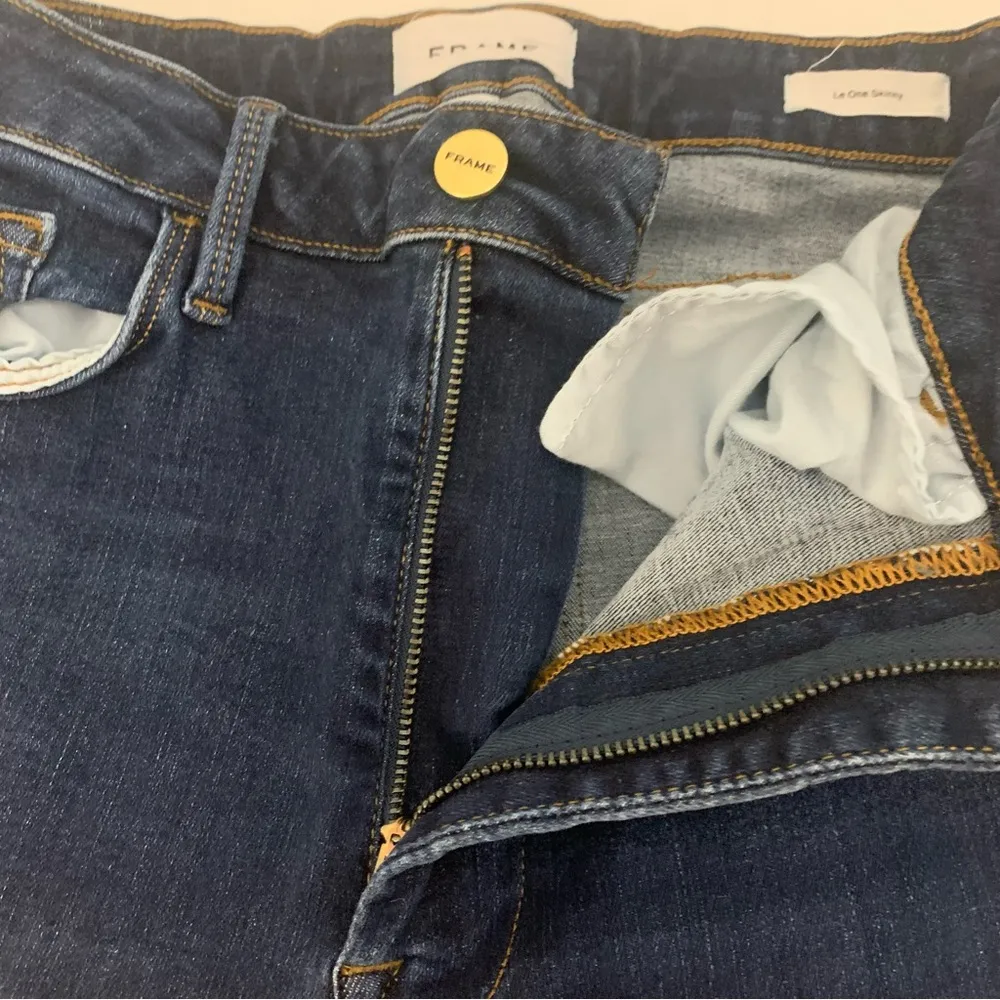 Frame Le One Skinny High Rise Kodak Wash Jeans Size 2 - Image 4