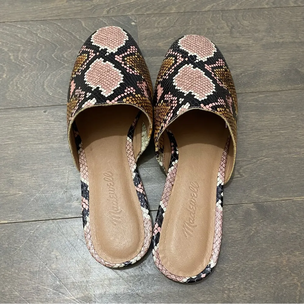 NWOT Madewell Cory Mule in Snake Embossed Leather - Image 9