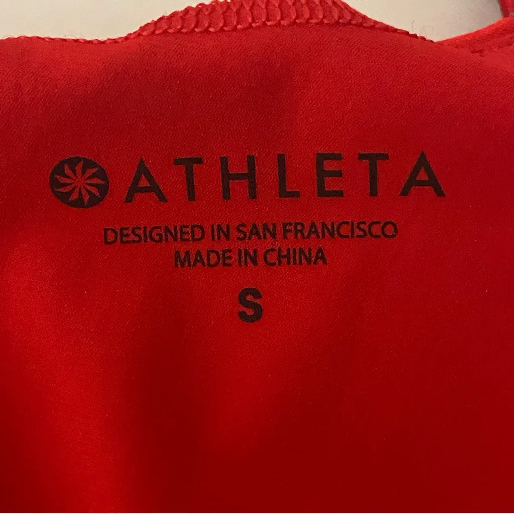 ATHLETA Aqualuxe Paradaiso Blousy Tankini Top radiant red Small NEW WITH TAGS - Image 12