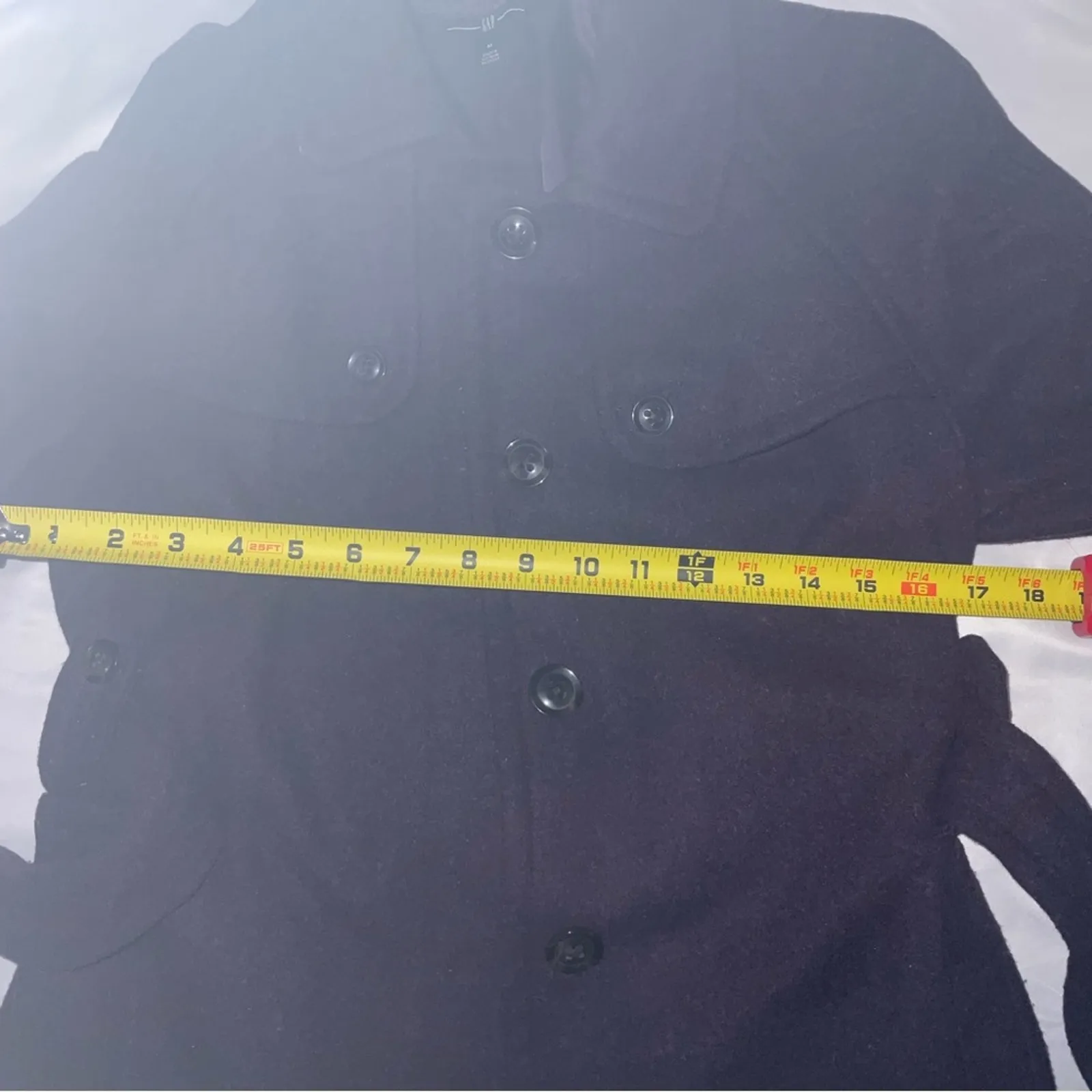 GAP Purple Belted Pea Coat M Indie Vanguard Classic Preppy Corporate Academia - Image 9