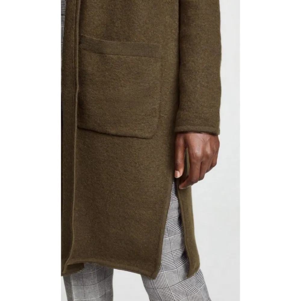 💕MADEWELL💕 Camden Sweater-Coat ~ 100% Merino Wool Olive Green XXS - Image 6