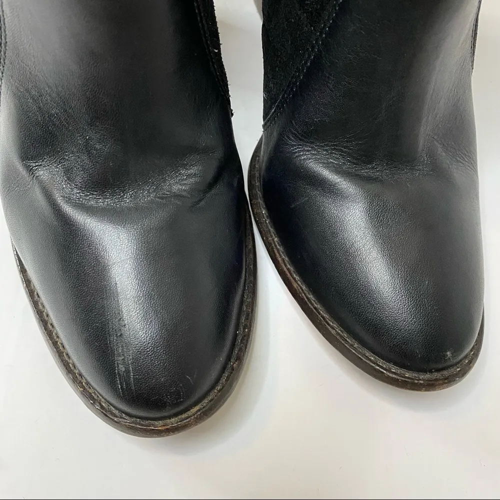 Madewell Lindley Quilted Suede Leather Ankle Boot with Block Heel - Image 9