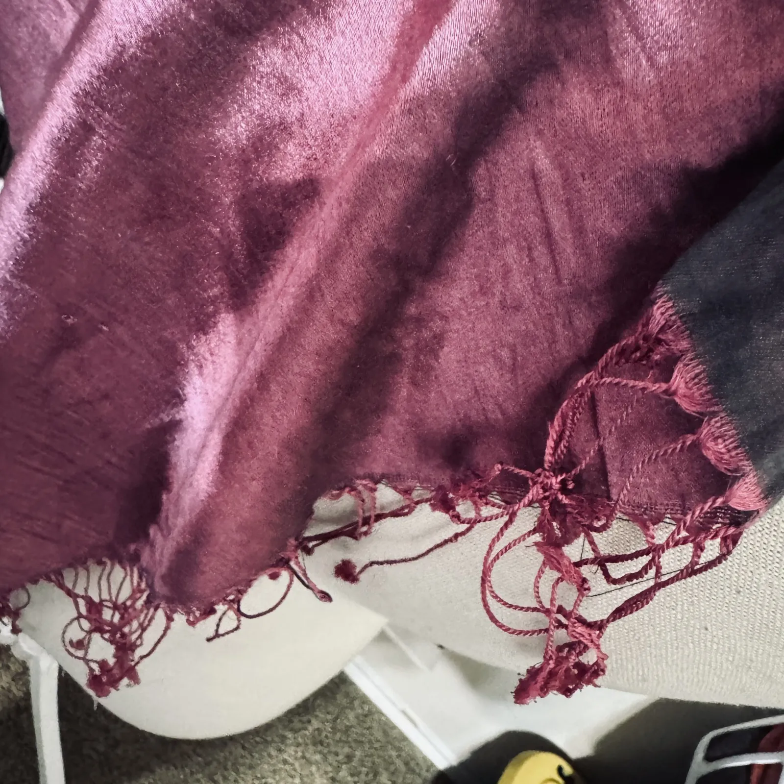 Shiwani 100% Cashmere Scarf Purple fringe Luxury Pashmina wrap shawl Pink - Image 4