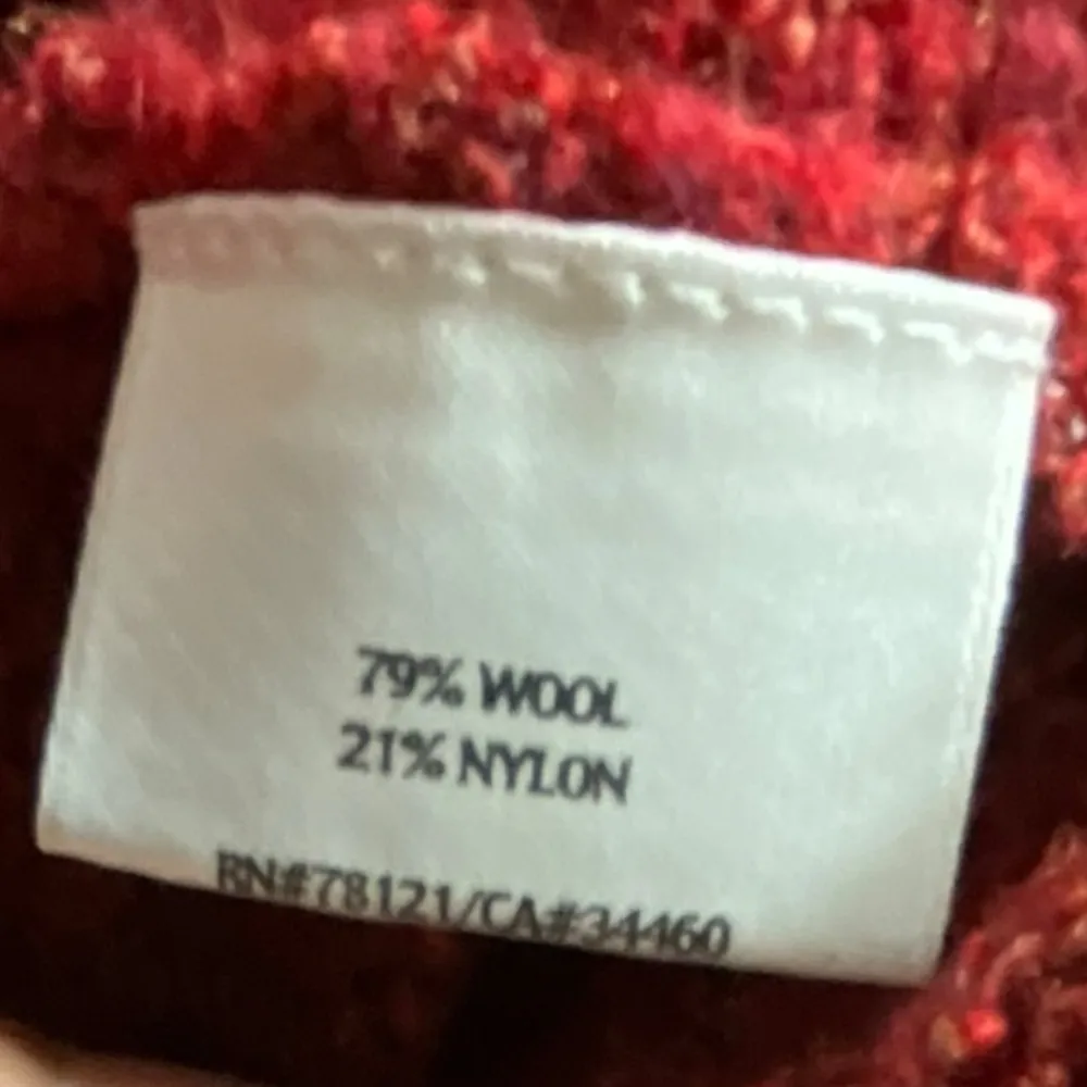 Eileen Fisher Cropped Boat Neck Wool Blend Open Knit Sweater - Image 8