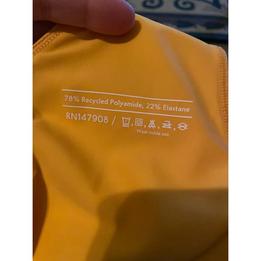 Outdoor Voices Women's XS Cutout SplashKnit 6” Quick Drying Bodysuit Capri Mango - Image 7