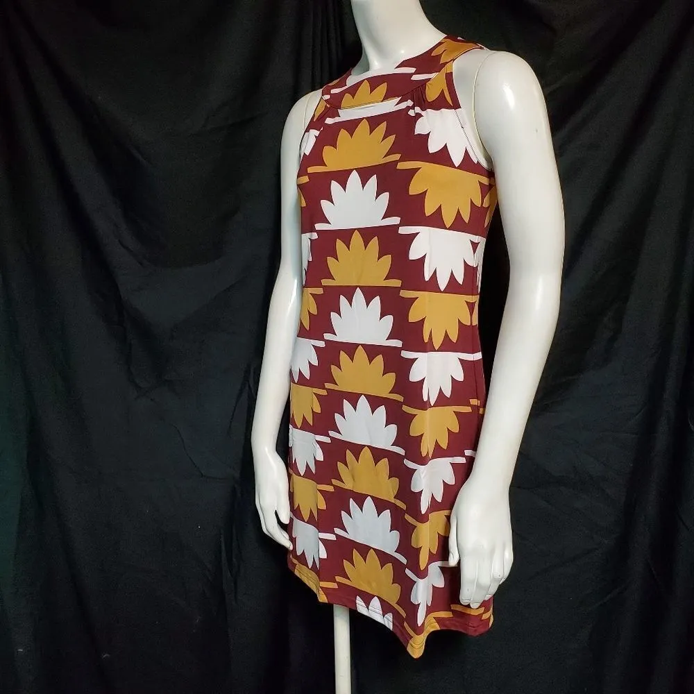 NWT Tracy Negoshian Gene Garnet Gold Dress (XS) - Image 2