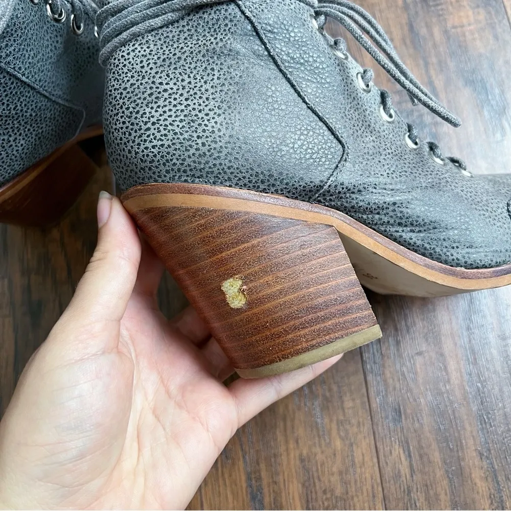 SOL SANA • Anthro Cayden Boots grey lace up ankle booties leather western granny - Image 6