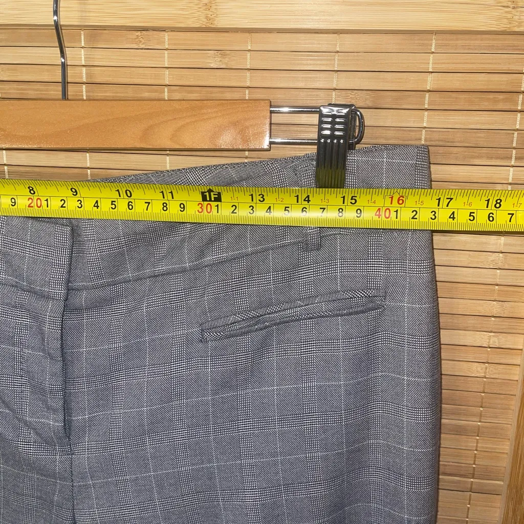 Van Heusen gray white plaid slacks trousers dress pants stretch woman’s sz 10 - Image 6