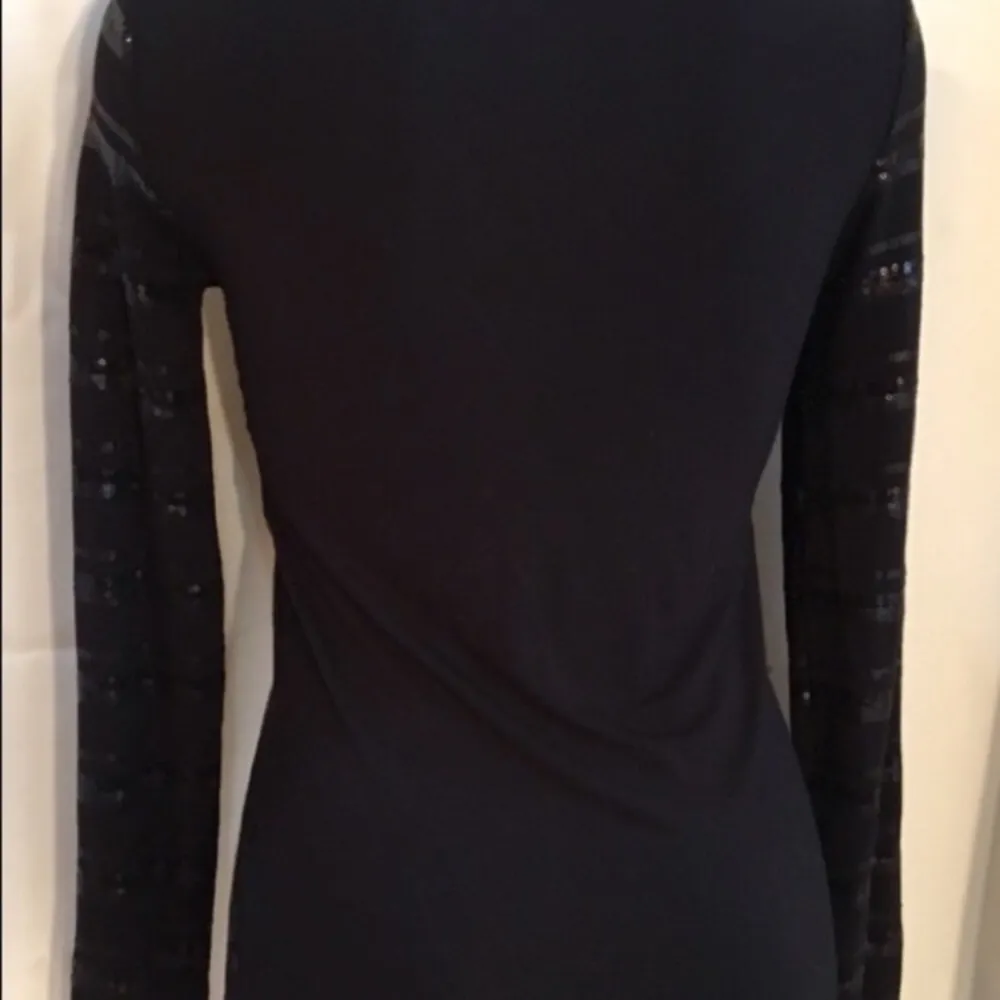 Joe Fresh Black Sequin Long Sleeve Tee Shirt S - Image 5