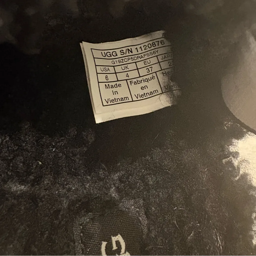 NWOT, UGG Oh Fluffita Platform Slippers "Black", Sz 6 - Image 13