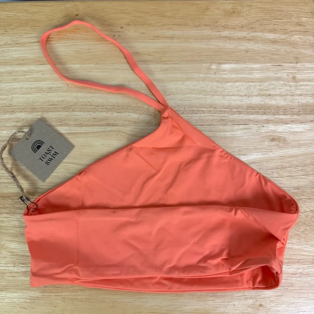 Free People X Toast Swim Apex Bikini Top Nectarine Size XS - Image 5
