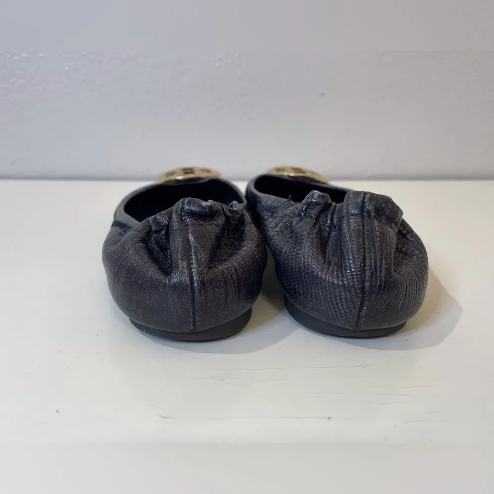 Tory Burch‎ Women’s Python Leather Reva Flats Shoes Size 6 - Image 5