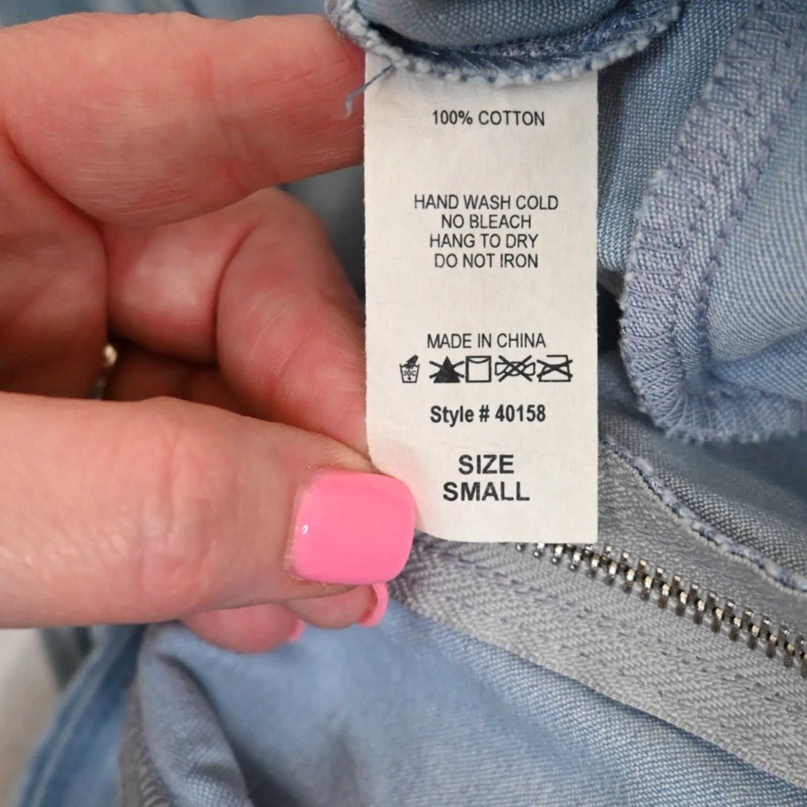 2BME Fashion Women's S Denim V Neck Jumpsuit Blue Size 27 - Image 8