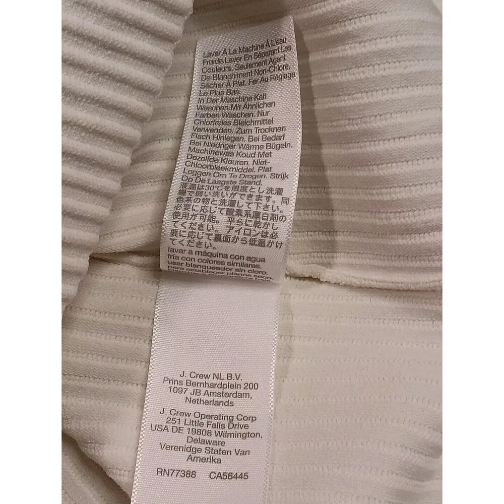 Madewell Striped Embroidered Crop Top Cream Color Small Classic Streetwear... - Image 8