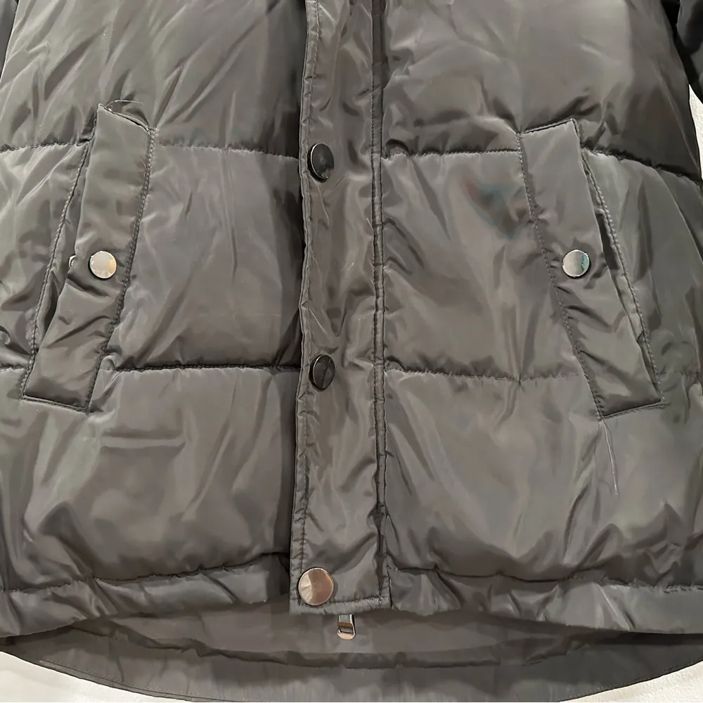 Rainier Hooded Puffer Coat Gray 4XS - Image 6
