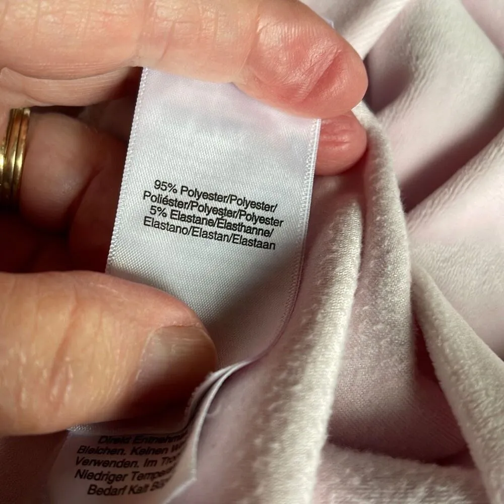 DNKY women’s size medium pink velour pullover hoodie athleisure wear casual . - Image 8