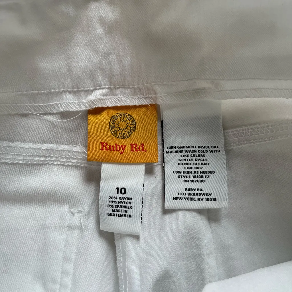 NWT: Ruby Rd. Women’s Elegant White Dress Pants size 10 - Image 7