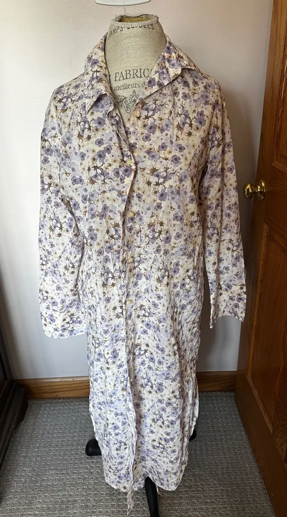 Long sleeve Floral shirt dress - Image 1