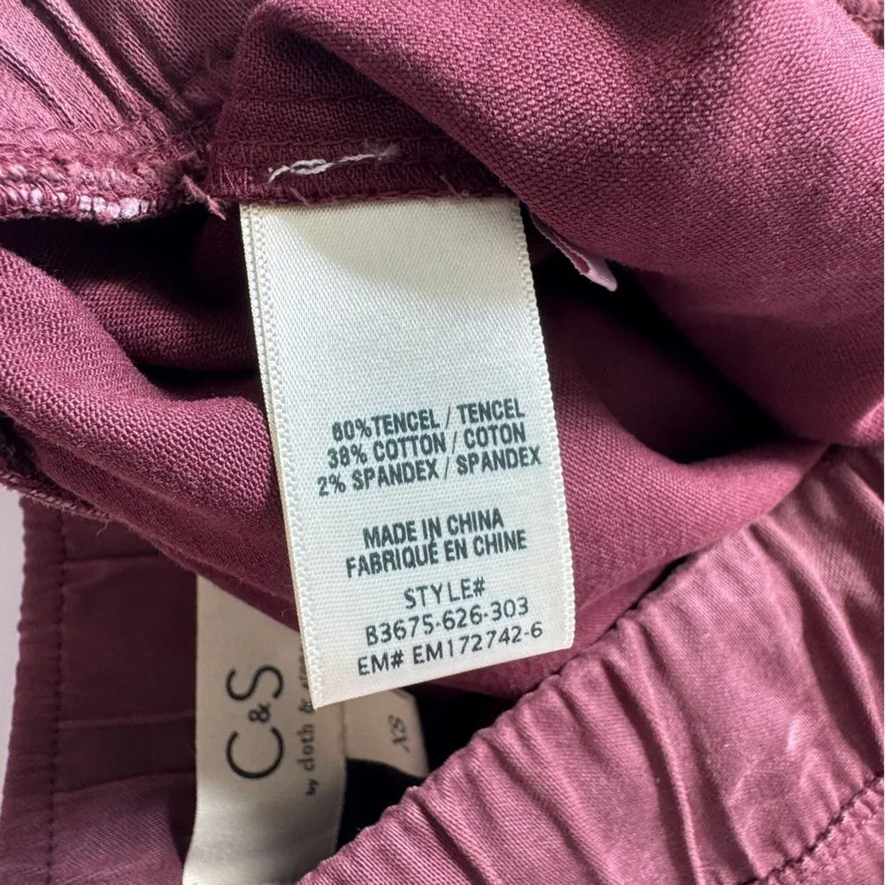 Anthropologie Cloth & Stone Maroon Pocket Jogger Size X-Small NWOT - Image 9