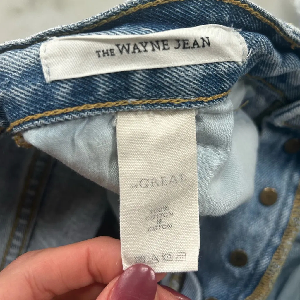 The Great The Wayne Jean Straight Leg Crop in Kentucky Wash Size 28 Gently Used Blue - Image 7
