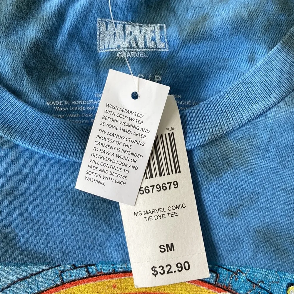 Marvel Ms. Marvel Women's Tie-Dye T-Shirt Size Small NWT - Image 4