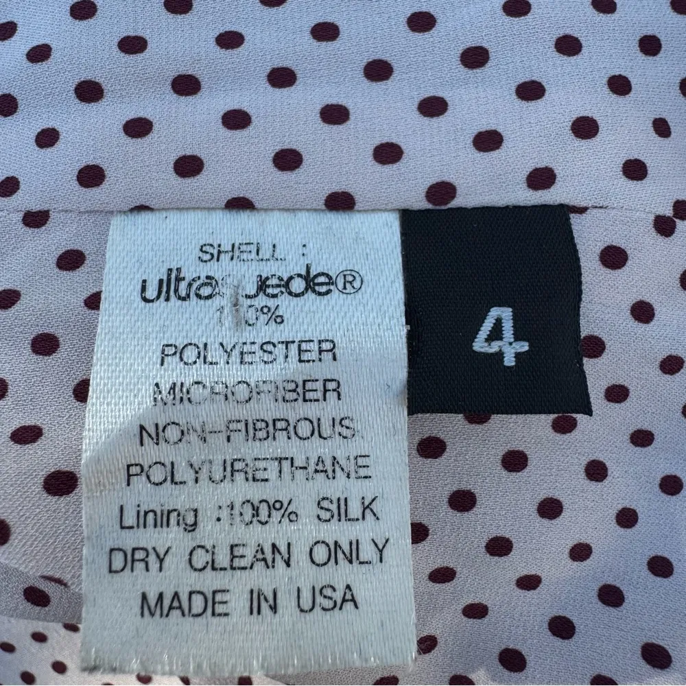 Vintage Spooner Prague Brown Ultrasuede Mid Length Ruched Sleeve Car Coat Size 4 - Image 10