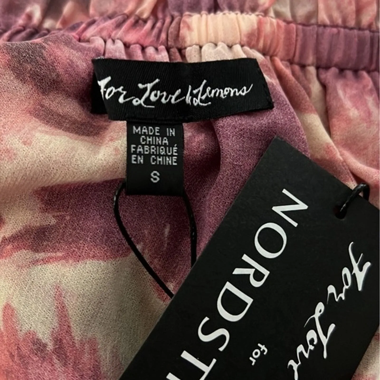 For Love Lemons Dress Womens Small Pink Sicily Minidress Rosey Floral‎ Feminine - Image 6