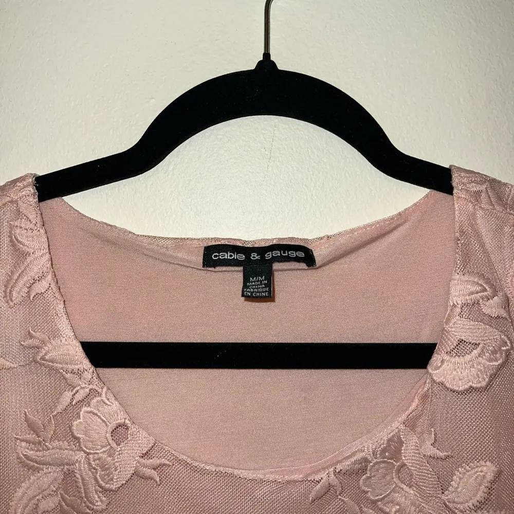 Pink Lace Patterned Top - Image 3