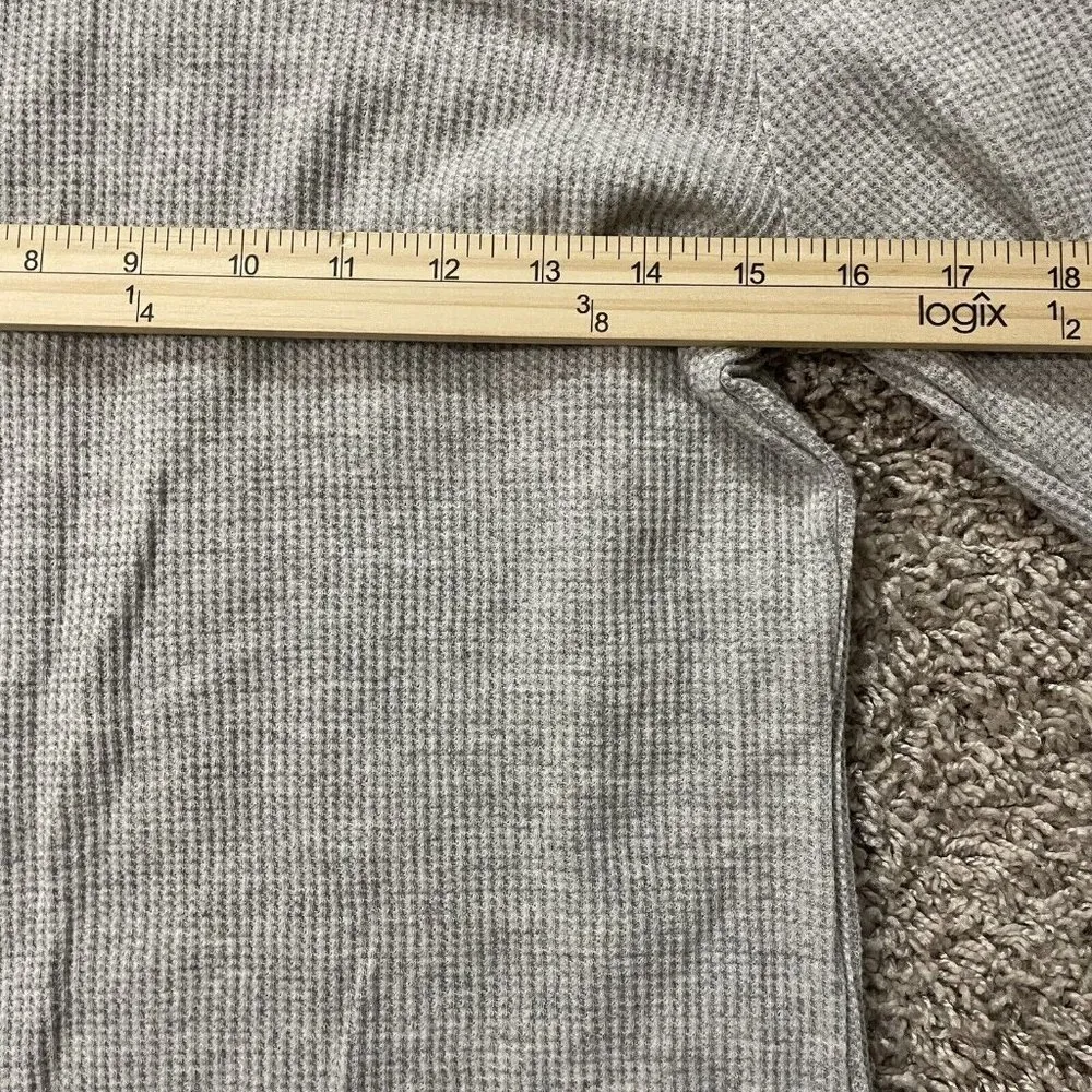 Joe Boxer  Women's Long Sleeve Crew Neck Thermal Knit Gray Large Shirt - Image 4