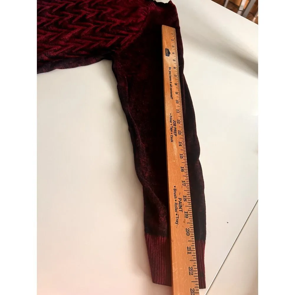 Rock & Republic women's size XXL sweater wine-black herringbone cotton - Image 5