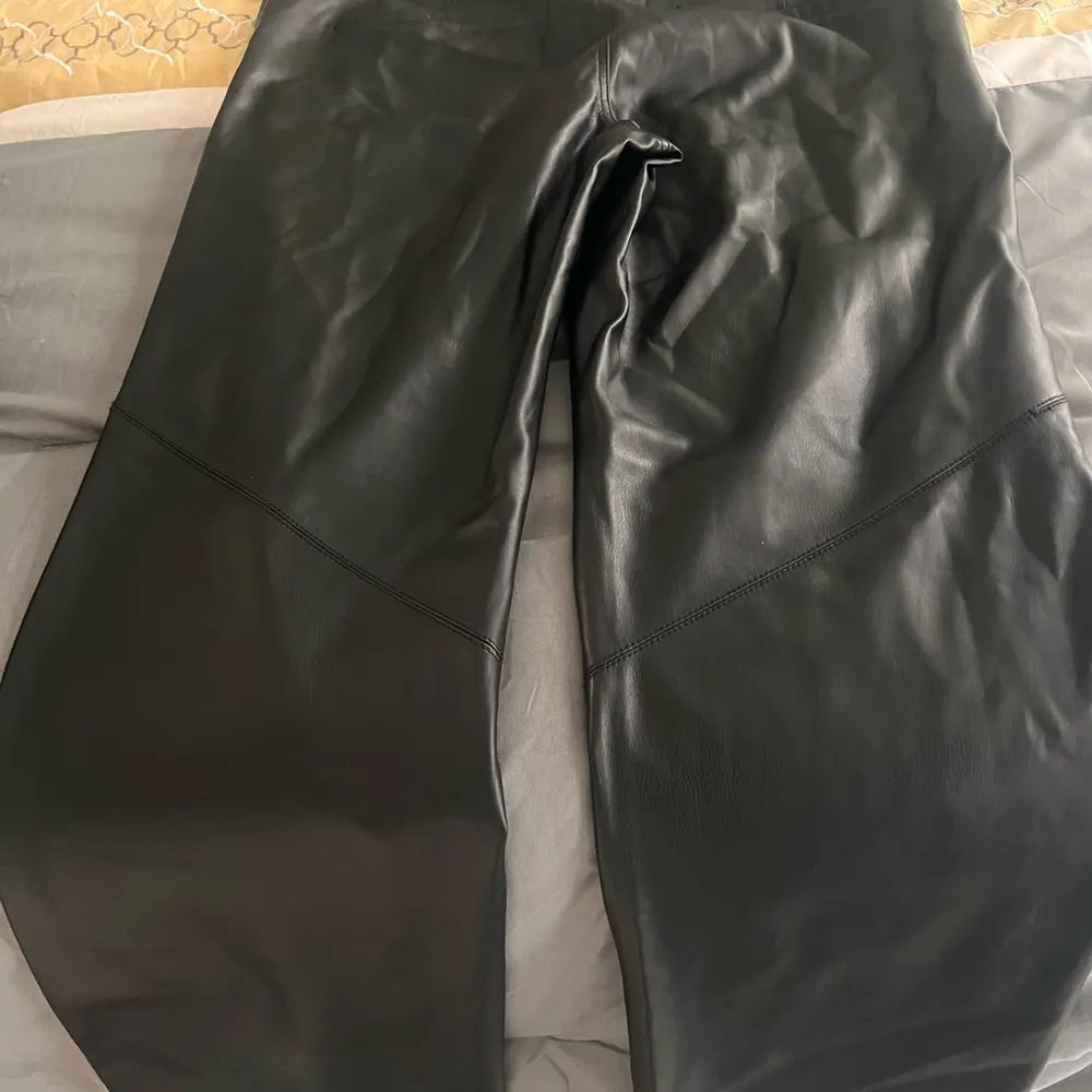 Free People Soft Black Leather Pants - Image 6