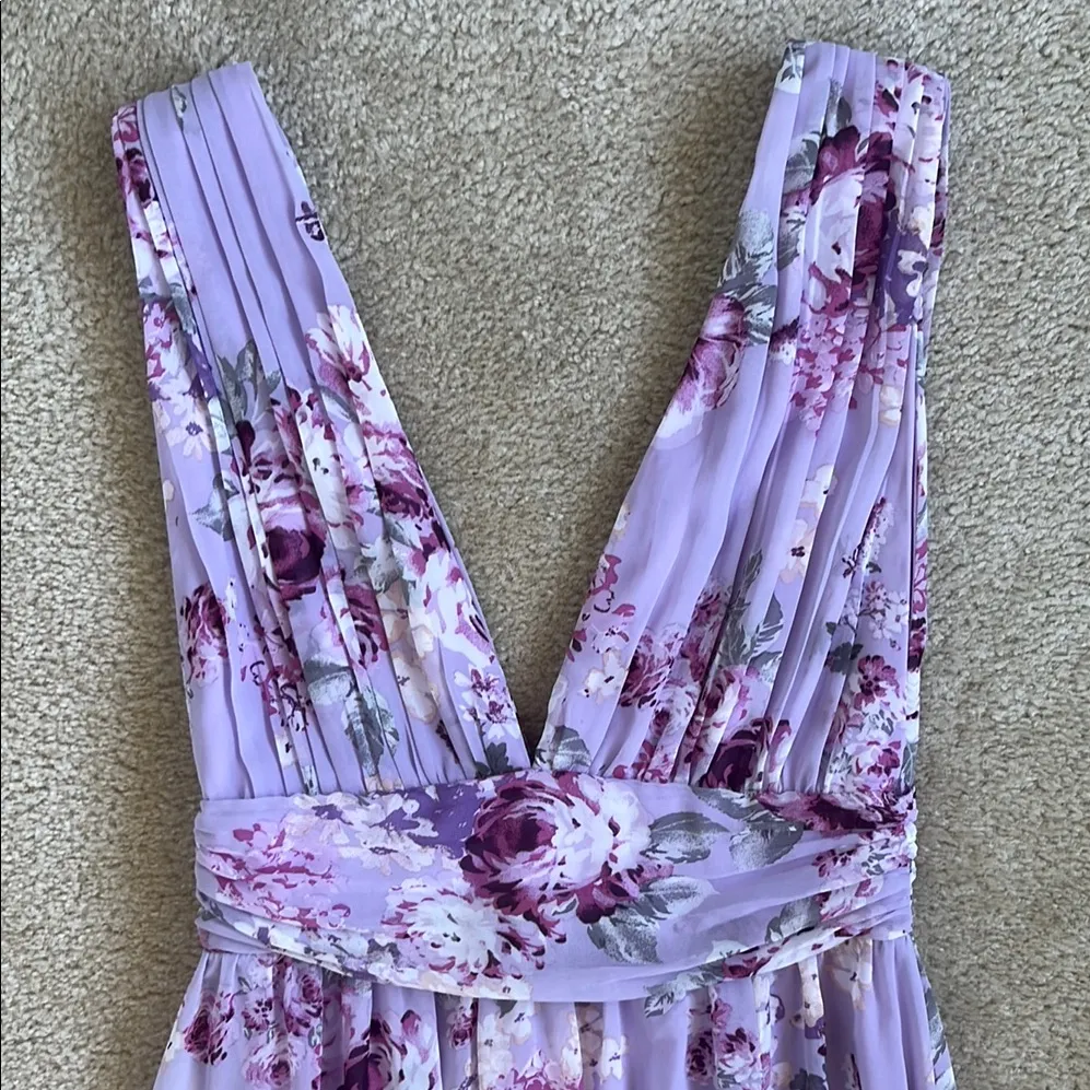 Lulus Heavenly Hues Floral Sleeveless Lavender Maxi Dress in Women's Small Purple - Image 4