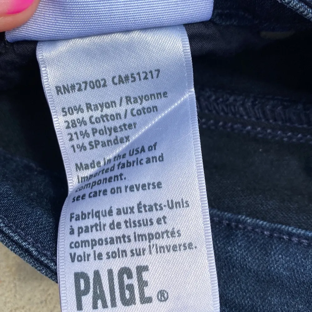 PAIGE Verdugo Ankle Dark Wash Skinny Jeans 26 - Image 5