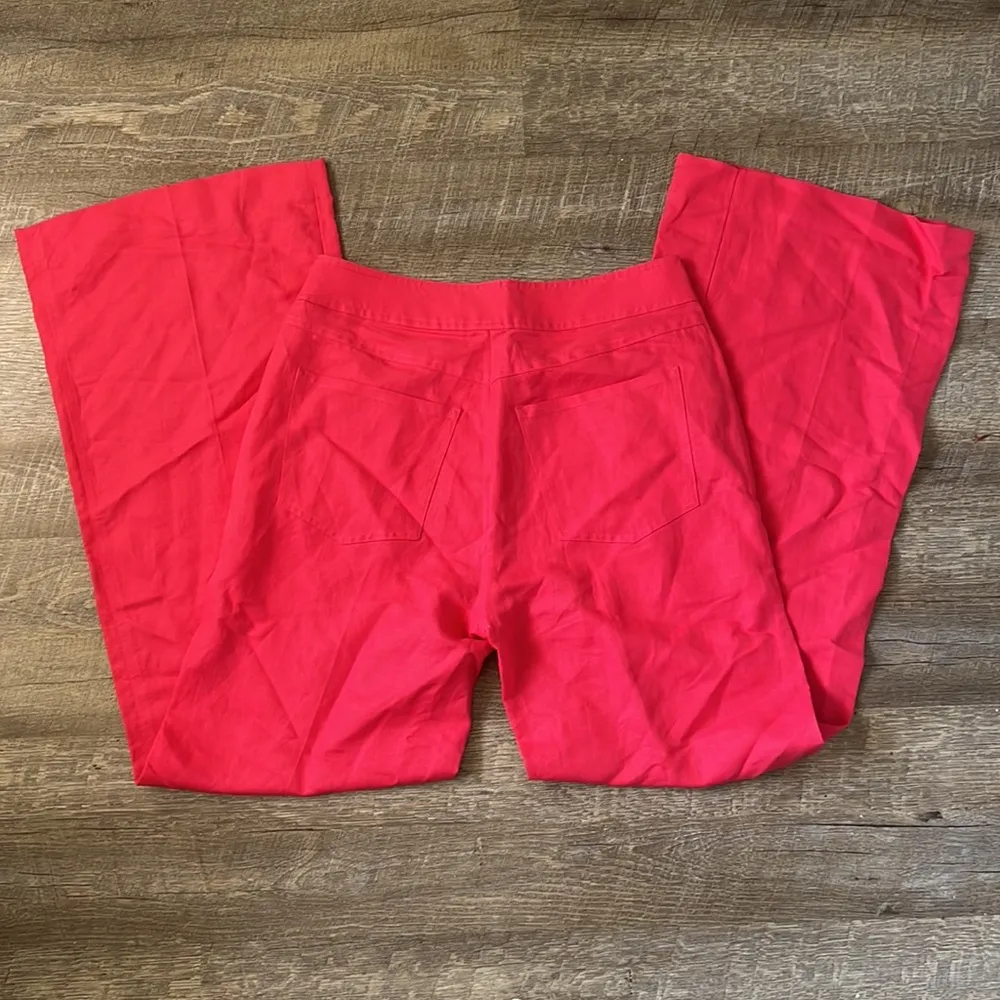 NWT 7ForAllManKind MODERN DOJO LINEN TROUSER IN GERANIUM Size 27 - Image 6