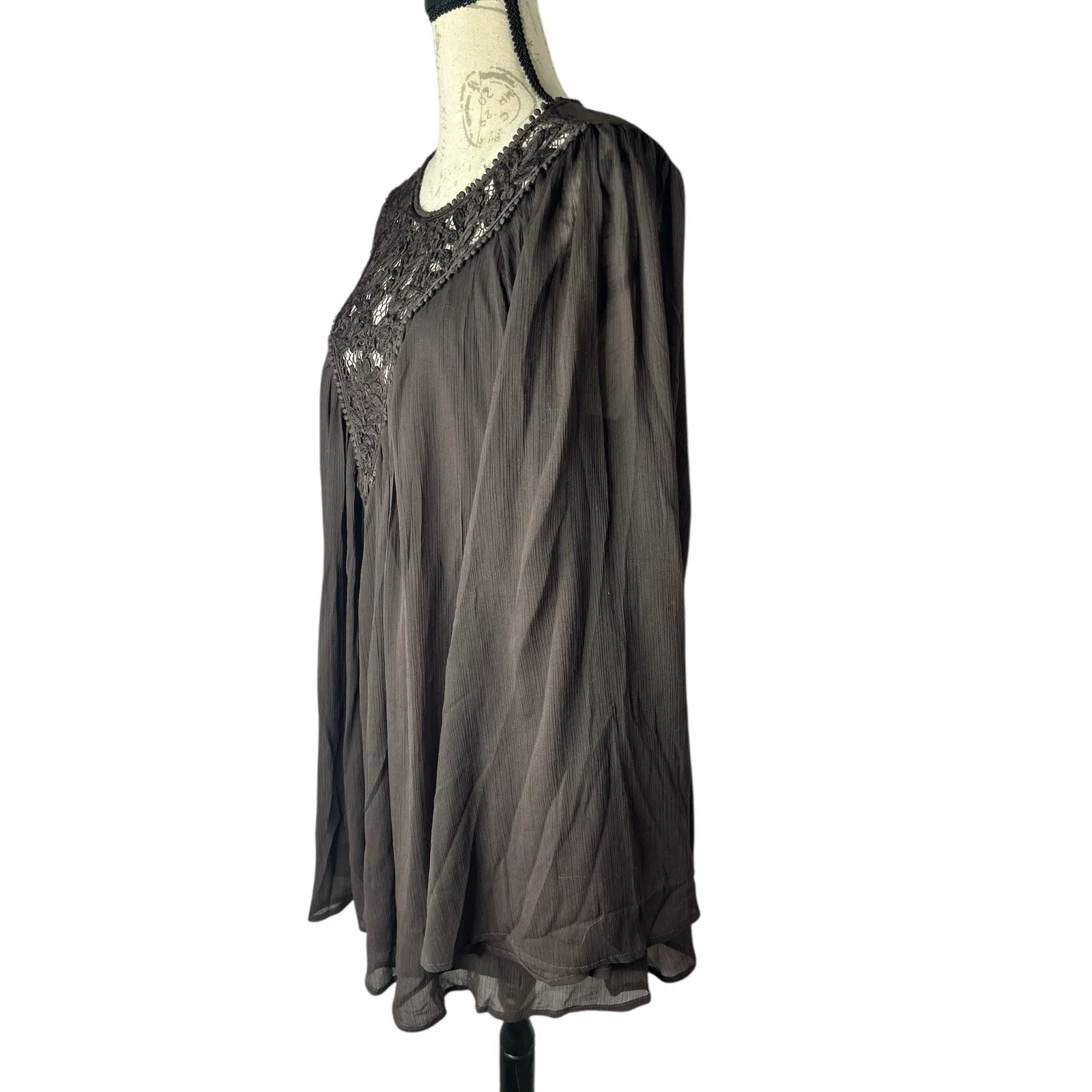 Free People Sunshine Of Love Brown Mini Dress size L - Image 4