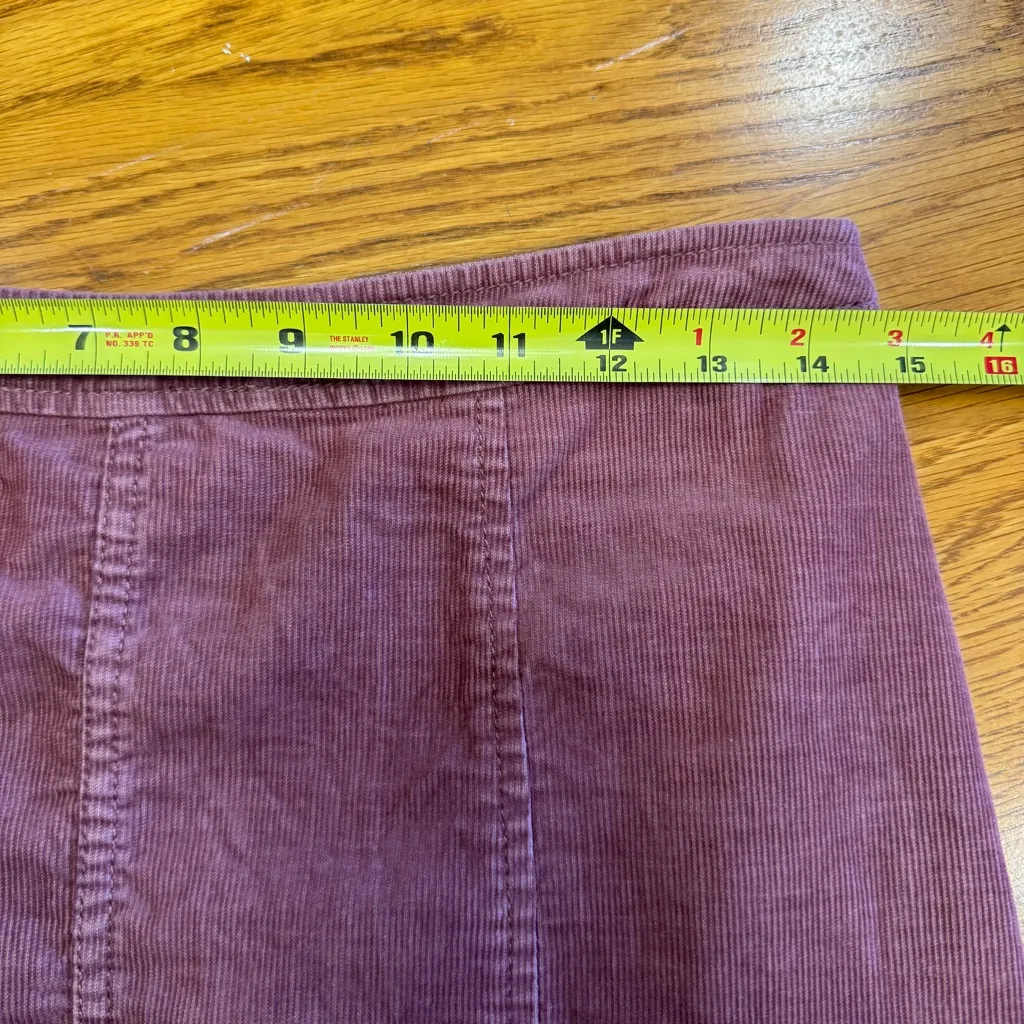 Anthropologie Pilcro and the Letterpress Peplum Skirt Size 4 Dust‎ Rose Corduroy - Image 6