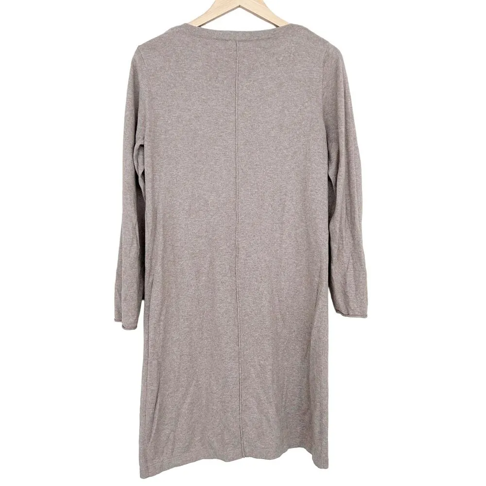 J. Jill Pure Jill Tan Cotton Cashmere Blend Sweater Dress Sz M - Image 4