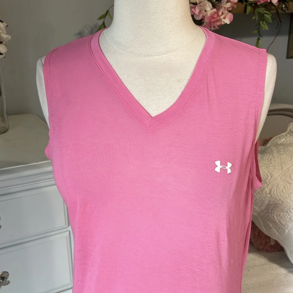 Under Armour Tank Womens Small Pink Top Athletic Running - Image 2