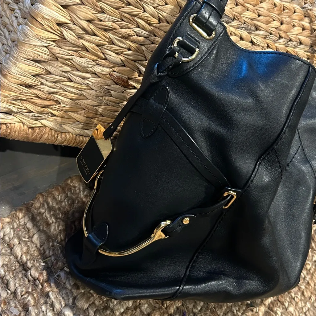 LAUREN RALPH LAUREN
Woodbridge Leather Large Hobo Black - Image 6