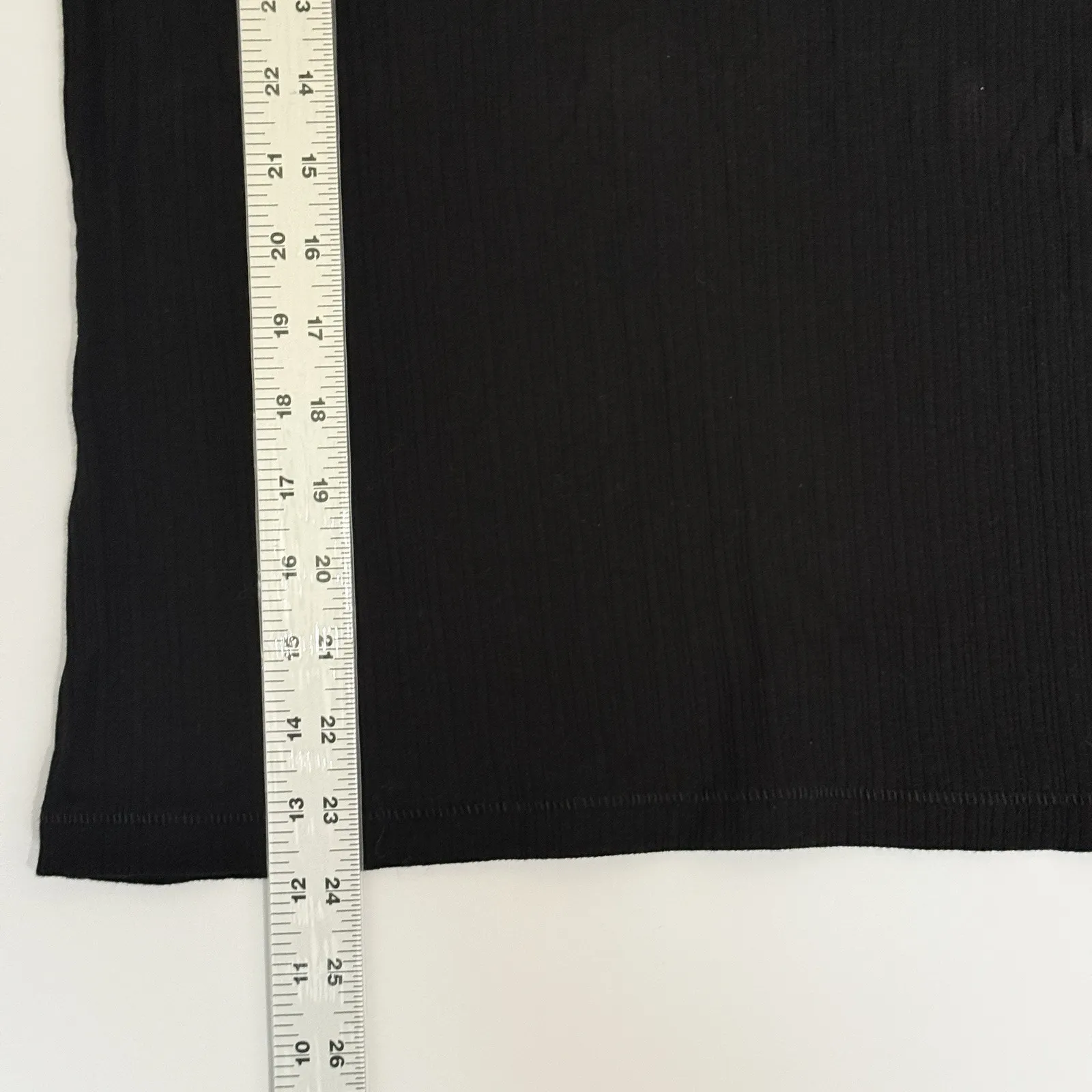 Madewell Ribbed Long-Sleeve Boatneck Top WMNS XL Black Pullover Stretch Slim Fit - Image 4