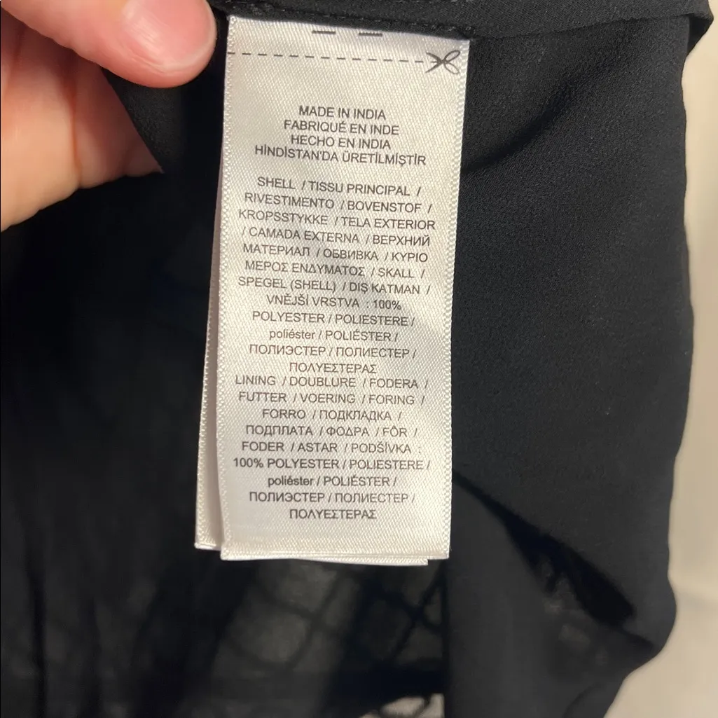 Ralph Lauren Black Label Beaded Tulle Sleeveless Blouse Black 12 - Image 8