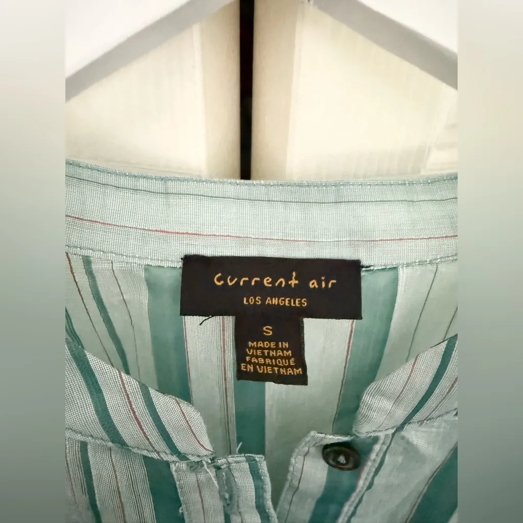 Anthropologie Current Air Piper Top Sleeveless Tank Green Stripe Size Small - Image 5