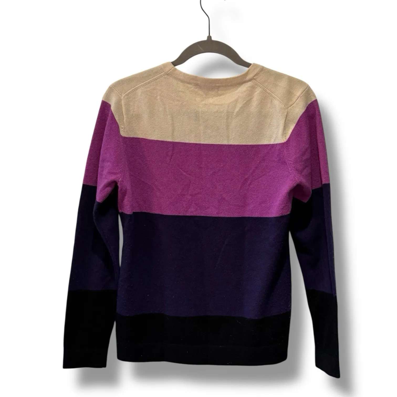 Peter Millar Women's Medium Cashmere Sweater Color Block Long Sleeve Luxury - Image 2